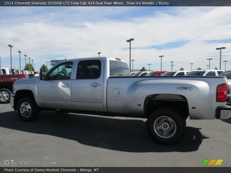 Silver Ice Metallic / Ebony 2014 Chevrolet Silverado 3500HD LTZ Crew Cab 4x4 Dual Rear Wheel