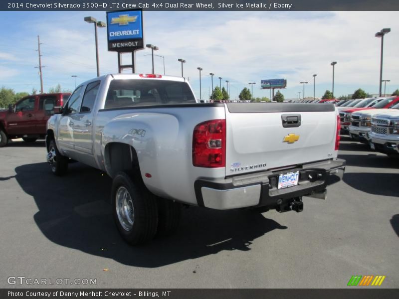 Silver Ice Metallic / Ebony 2014 Chevrolet Silverado 3500HD LTZ Crew Cab 4x4 Dual Rear Wheel