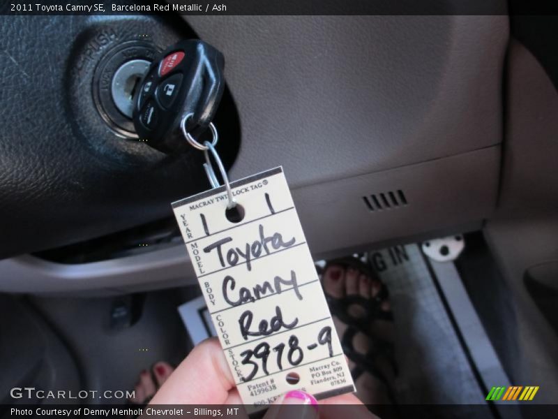 Barcelona Red Metallic / Ash 2011 Toyota Camry SE