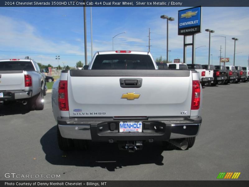 Silver Ice Metallic / Ebony 2014 Chevrolet Silverado 3500HD LTZ Crew Cab 4x4 Dual Rear Wheel