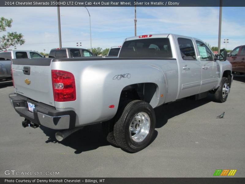 Silver Ice Metallic / Ebony 2014 Chevrolet Silverado 3500HD LTZ Crew Cab 4x4 Dual Rear Wheel