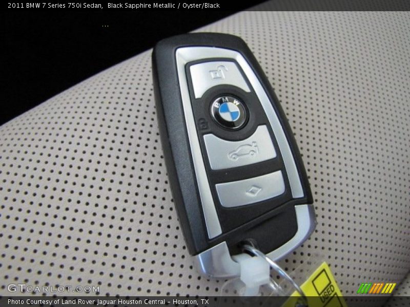 Black Sapphire Metallic / Oyster/Black 2011 BMW 7 Series 750i Sedan