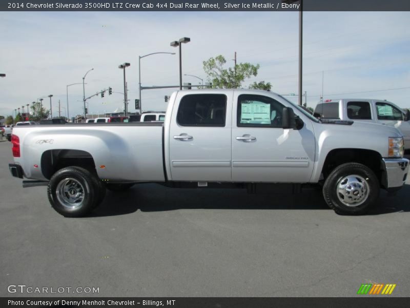Silver Ice Metallic / Ebony 2014 Chevrolet Silverado 3500HD LTZ Crew Cab 4x4 Dual Rear Wheel