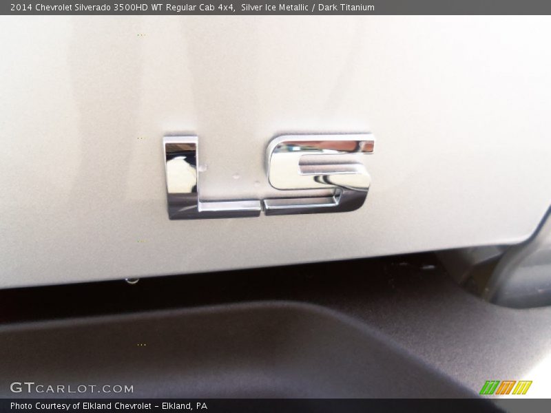 Silver Ice Metallic / Dark Titanium 2014 Chevrolet Silverado 3500HD WT Regular Cab 4x4