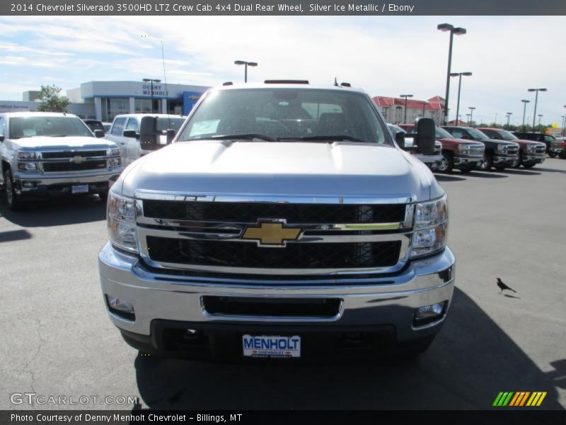 Silver Ice Metallic / Ebony 2014 Chevrolet Silverado 3500HD LTZ Crew Cab 4x4 Dual Rear Wheel