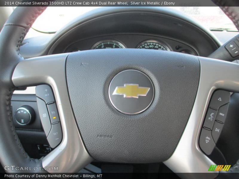 Silver Ice Metallic / Ebony 2014 Chevrolet Silverado 3500HD LTZ Crew Cab 4x4 Dual Rear Wheel