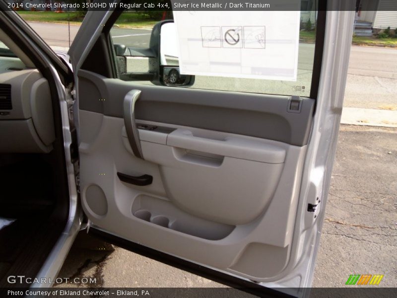 Silver Ice Metallic / Dark Titanium 2014 Chevrolet Silverado 3500HD WT Regular Cab 4x4