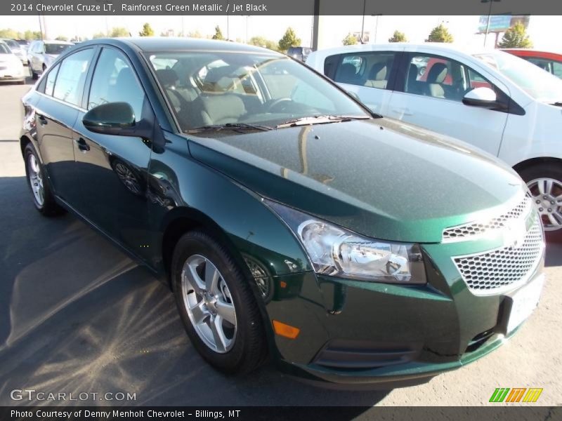 Rainforest Green Metallic / Jet Black 2014 Chevrolet Cruze LT