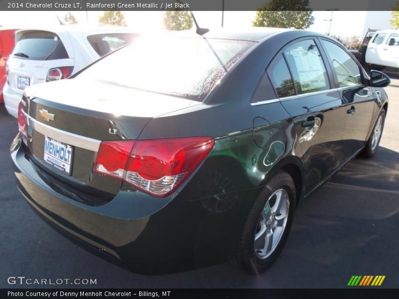 Rainforest Green Metallic / Jet Black 2014 Chevrolet Cruze LT