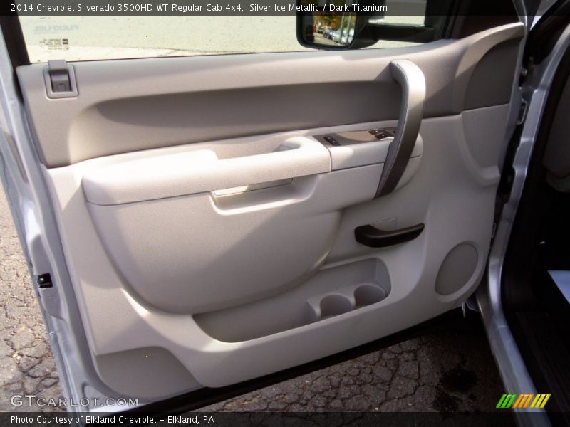 Silver Ice Metallic / Dark Titanium 2014 Chevrolet Silverado 3500HD WT Regular Cab 4x4