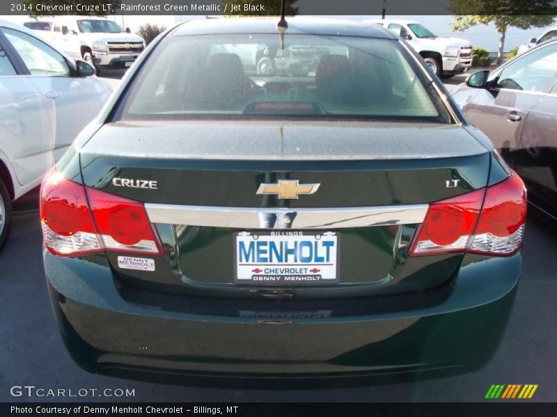 Rainforest Green Metallic / Jet Black 2014 Chevrolet Cruze LT