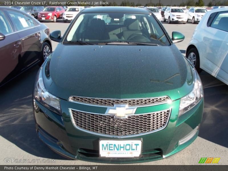 Rainforest Green Metallic / Jet Black 2014 Chevrolet Cruze LT