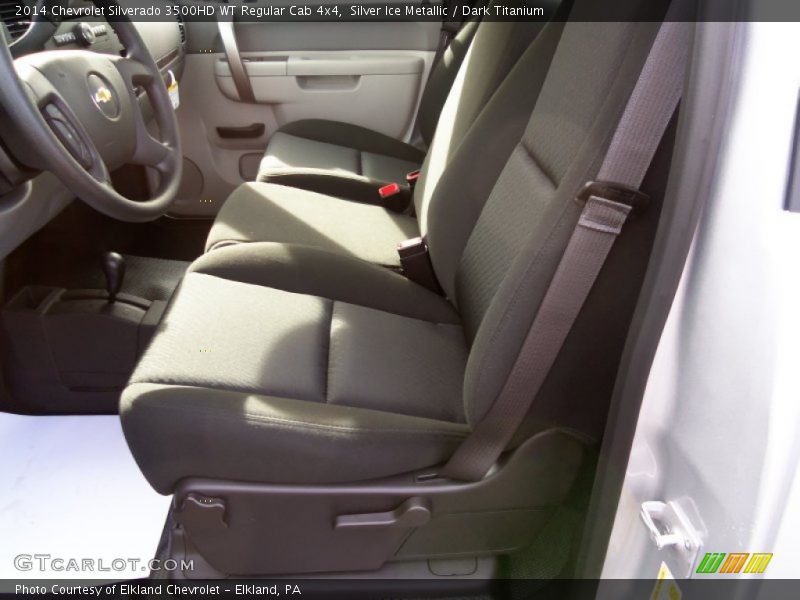 Silver Ice Metallic / Dark Titanium 2014 Chevrolet Silverado 3500HD WT Regular Cab 4x4
