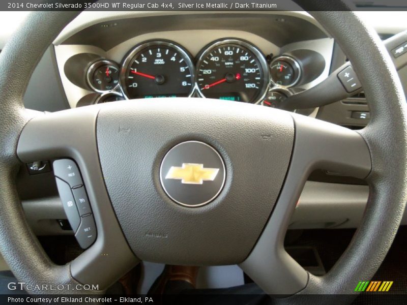 Silver Ice Metallic / Dark Titanium 2014 Chevrolet Silverado 3500HD WT Regular Cab 4x4