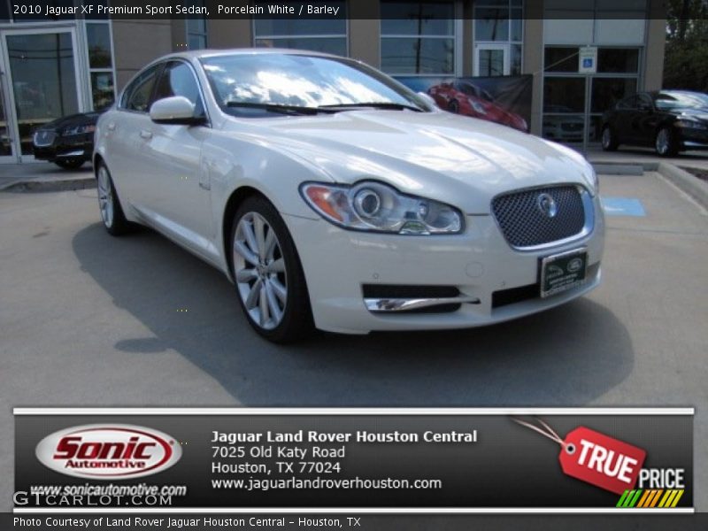 Porcelain White / Barley 2010 Jaguar XF Premium Sport Sedan