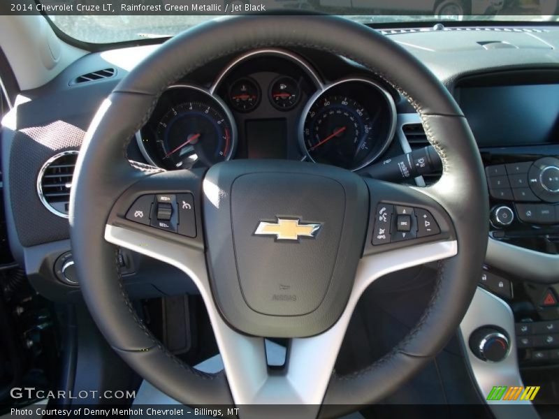 Rainforest Green Metallic / Jet Black 2014 Chevrolet Cruze LT