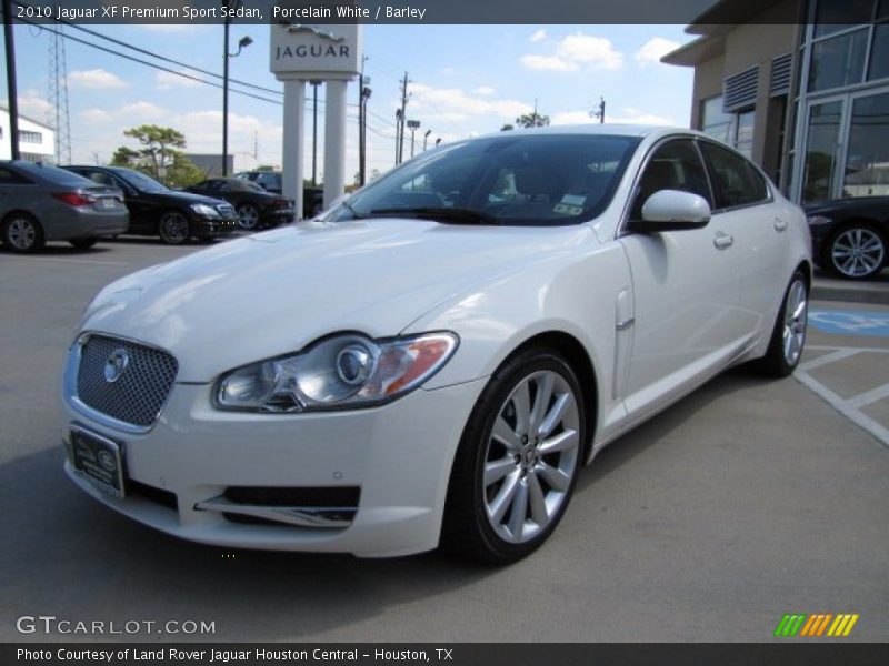 Porcelain White / Barley 2010 Jaguar XF Premium Sport Sedan