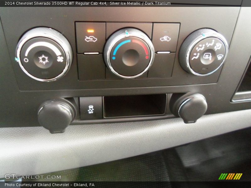 Silver Ice Metallic / Dark Titanium 2014 Chevrolet Silverado 3500HD WT Regular Cab 4x4