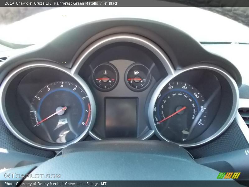 Rainforest Green Metallic / Jet Black 2014 Chevrolet Cruze LT
