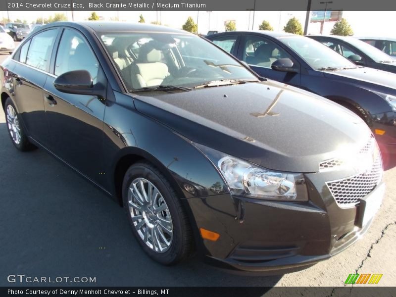 Black Granite Metallic / Medium Titanium 2014 Chevrolet Cruze Eco