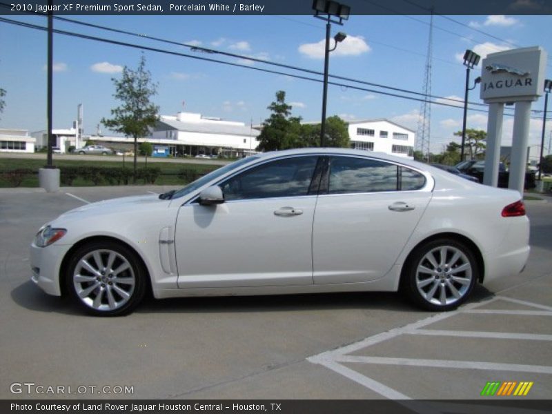 Porcelain White / Barley 2010 Jaguar XF Premium Sport Sedan