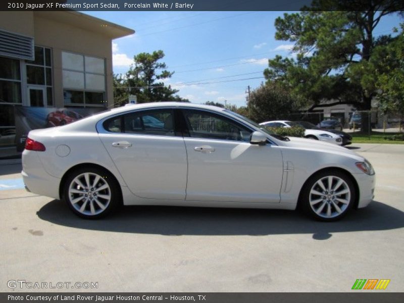 Porcelain White / Barley 2010 Jaguar XF Premium Sport Sedan