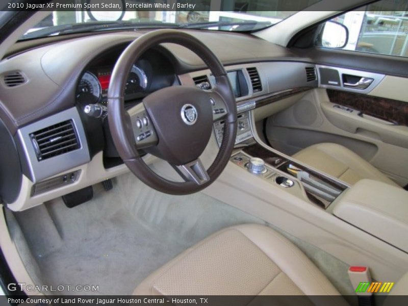 Porcelain White / Barley 2010 Jaguar XF Premium Sport Sedan