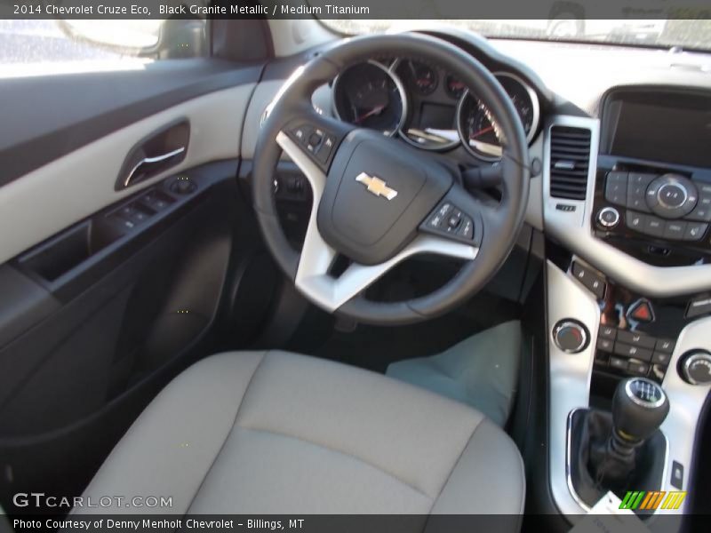Black Granite Metallic / Medium Titanium 2014 Chevrolet Cruze Eco