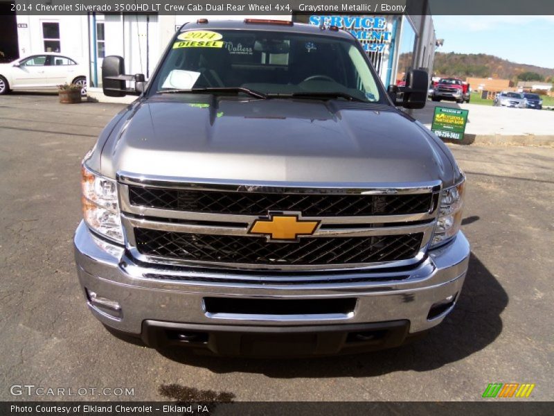Graystone Metallic / Ebony 2014 Chevrolet Silverado 3500HD LT Crew Cab Dual Rear Wheel 4x4