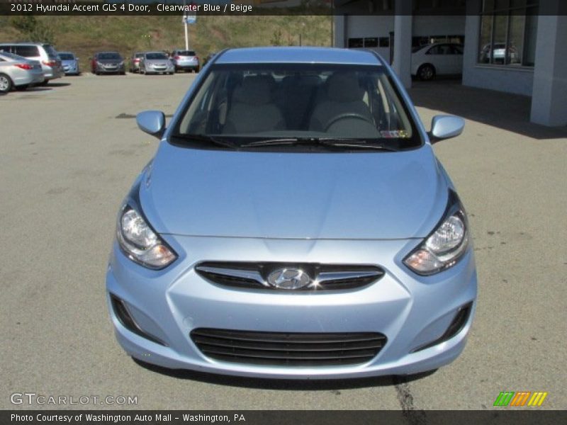 Clearwater Blue / Beige 2012 Hyundai Accent GLS 4 Door