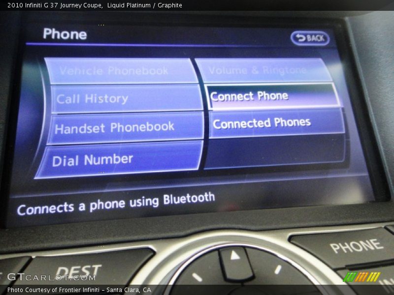 Liquid Platinum / Graphite 2010 Infiniti G 37 Journey Coupe