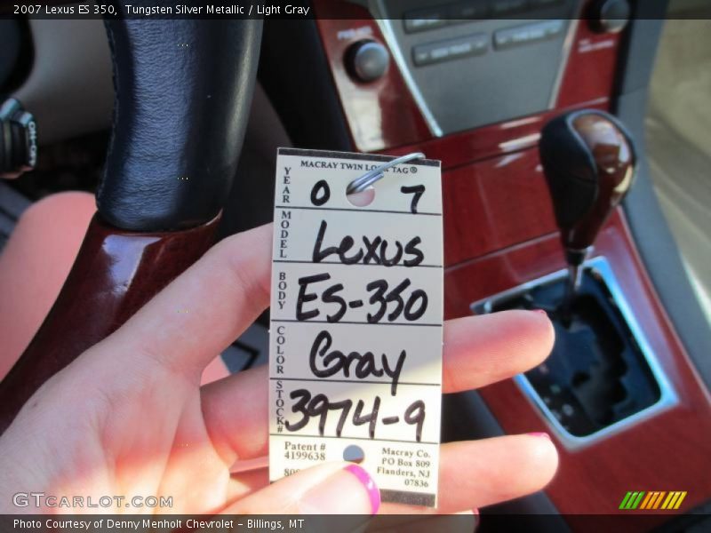 Tungsten Silver Metallic / Light Gray 2007 Lexus ES 350
