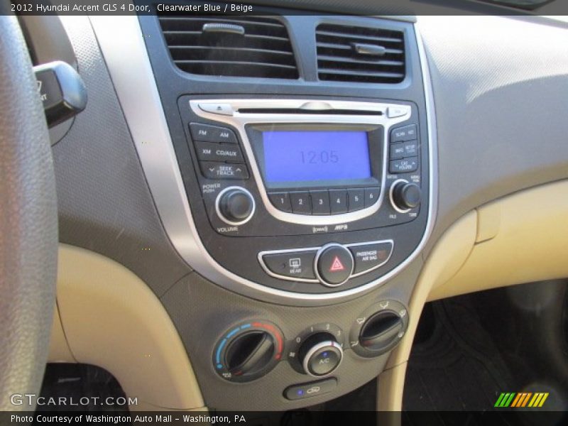 Clearwater Blue / Beige 2012 Hyundai Accent GLS 4 Door