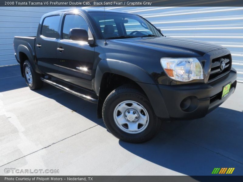 Black Sand Pearl / Graphite Gray 2008 Toyota Tacoma V6 PreRunner Double Cab