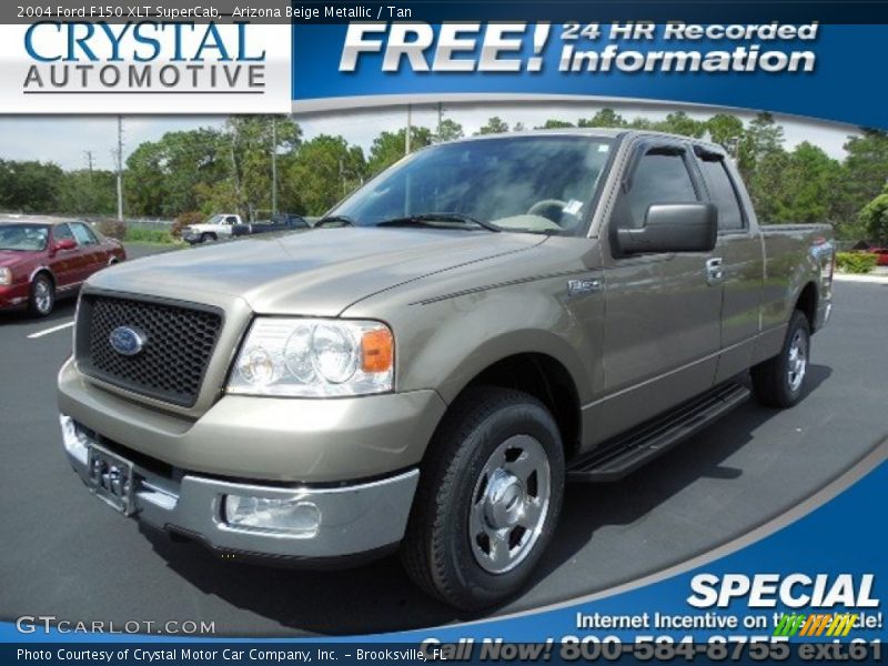 Arizona Beige Metallic / Tan 2004 Ford F150 XLT SuperCab