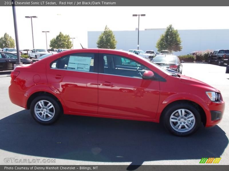 Red Hot / Jet Black/Dark Titanium 2014 Chevrolet Sonic LT Sedan