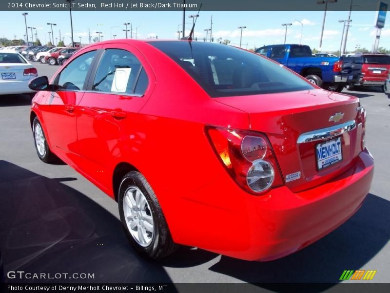 Red Hot / Jet Black/Dark Titanium 2014 Chevrolet Sonic LT Sedan
