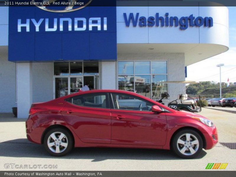 Red Allure / Beige 2011 Hyundai Elantra GLS