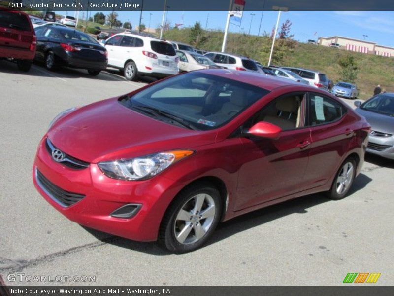 Red Allure / Beige 2011 Hyundai Elantra GLS
