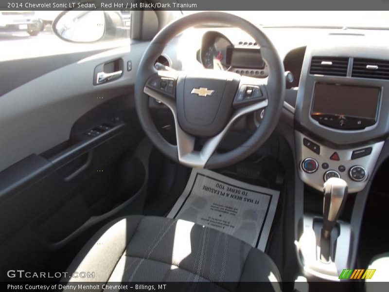 Red Hot / Jet Black/Dark Titanium 2014 Chevrolet Sonic LT Sedan