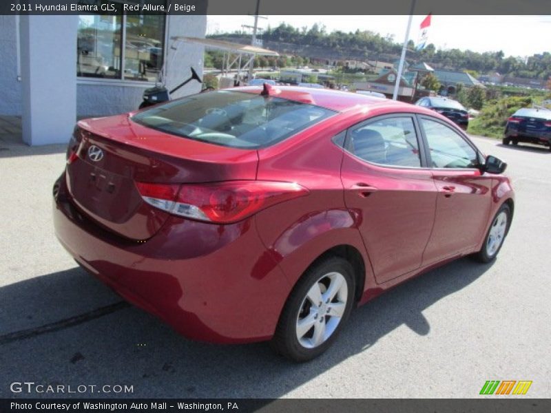 Red Allure / Beige 2011 Hyundai Elantra GLS