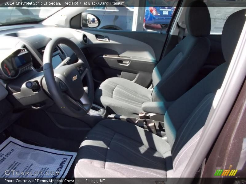 Red Hot / Jet Black/Dark Titanium 2014 Chevrolet Sonic LT Sedan