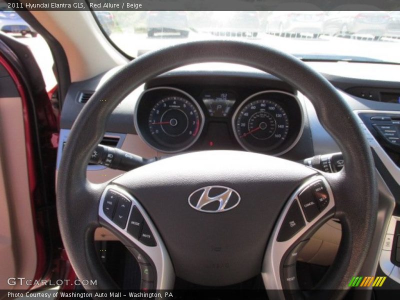Red Allure / Beige 2011 Hyundai Elantra GLS