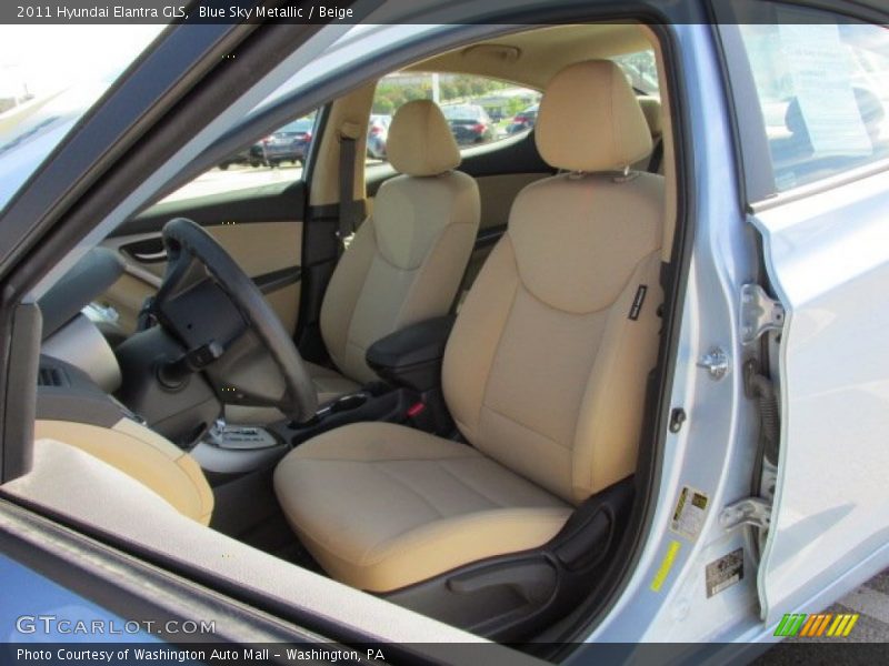Blue Sky Metallic / Beige 2011 Hyundai Elantra GLS