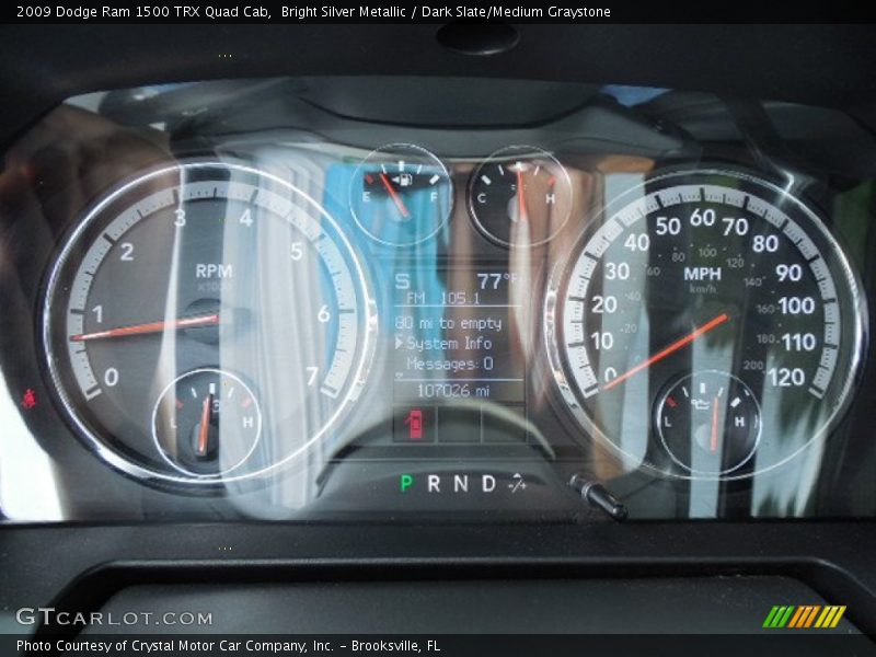 Bright Silver Metallic / Dark Slate/Medium Graystone 2009 Dodge Ram 1500 TRX Quad Cab