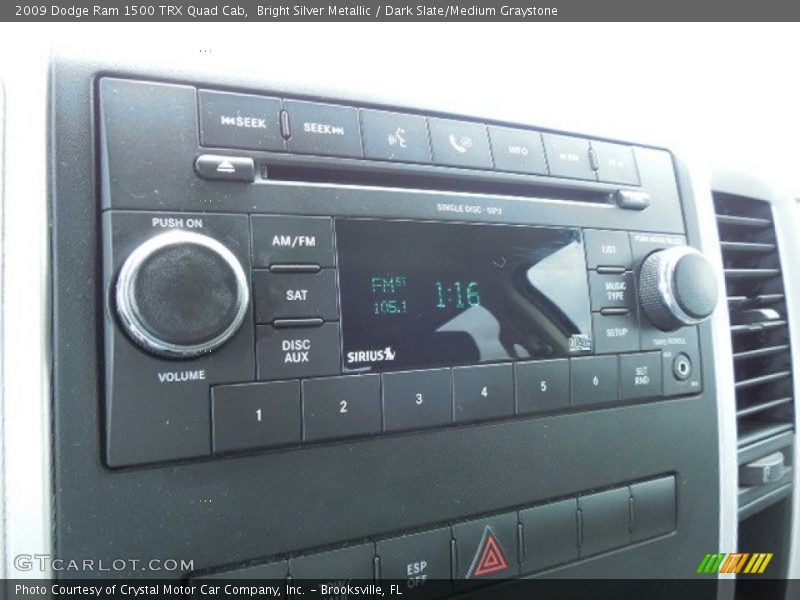 Bright Silver Metallic / Dark Slate/Medium Graystone 2009 Dodge Ram 1500 TRX Quad Cab