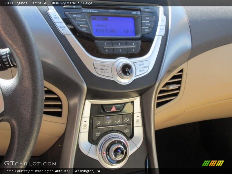 Blue Sky Metallic / Beige 2011 Hyundai Elantra GLS