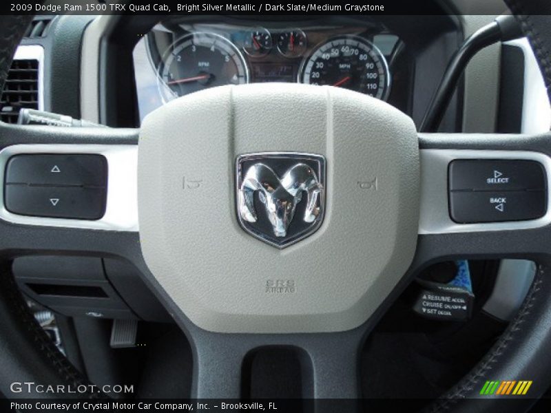 Bright Silver Metallic / Dark Slate/Medium Graystone 2009 Dodge Ram 1500 TRX Quad Cab