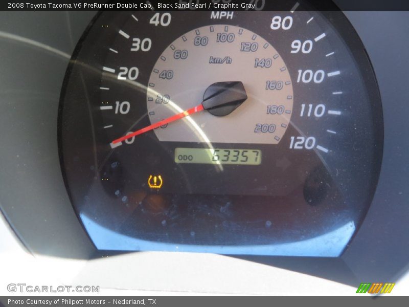 Black Sand Pearl / Graphite Gray 2008 Toyota Tacoma V6 PreRunner Double Cab
