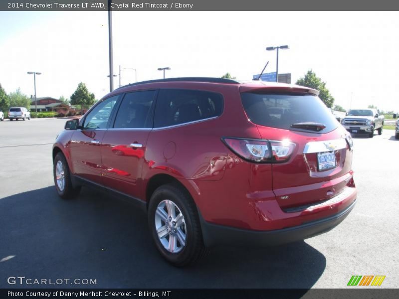 Crystal Red Tintcoat / Ebony 2014 Chevrolet Traverse LT AWD